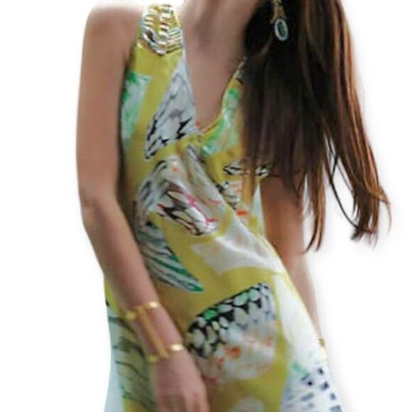 Anthropologie Leifsdottir Shell Silk Butterfly Wing Dress - Picture 5 of 15